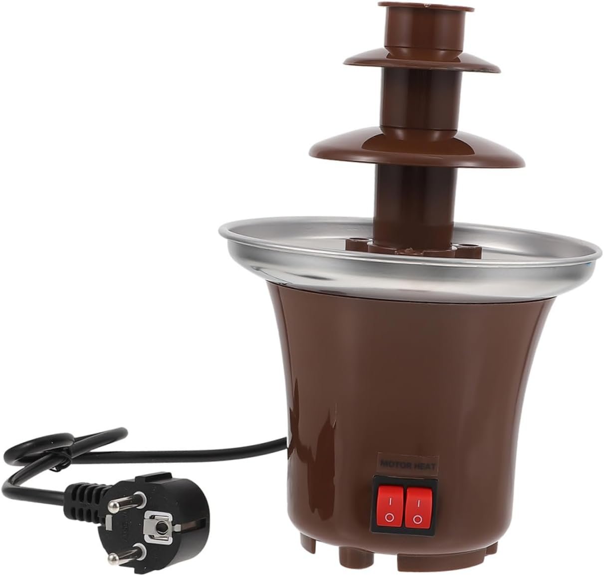 NOLITOY Chocolate Fountain Machine Desktop Waterfall Tabletop Waterfall Cheese Fondue Table Top Waterfall Home Tools Chocolate Waterfall Machine Stainless Steel Kitchen Supplies Heating