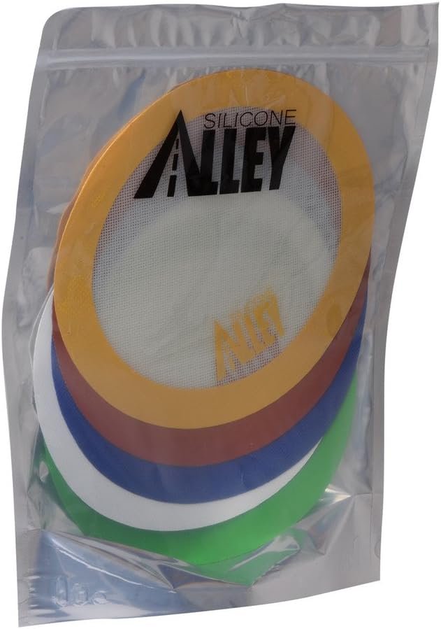 Non-stick Mat Pad [5 Fun Colors] - Silicone Rolling Baking Pastry Placemat Large Round 9.5 - (Value Pack - Set of 5)