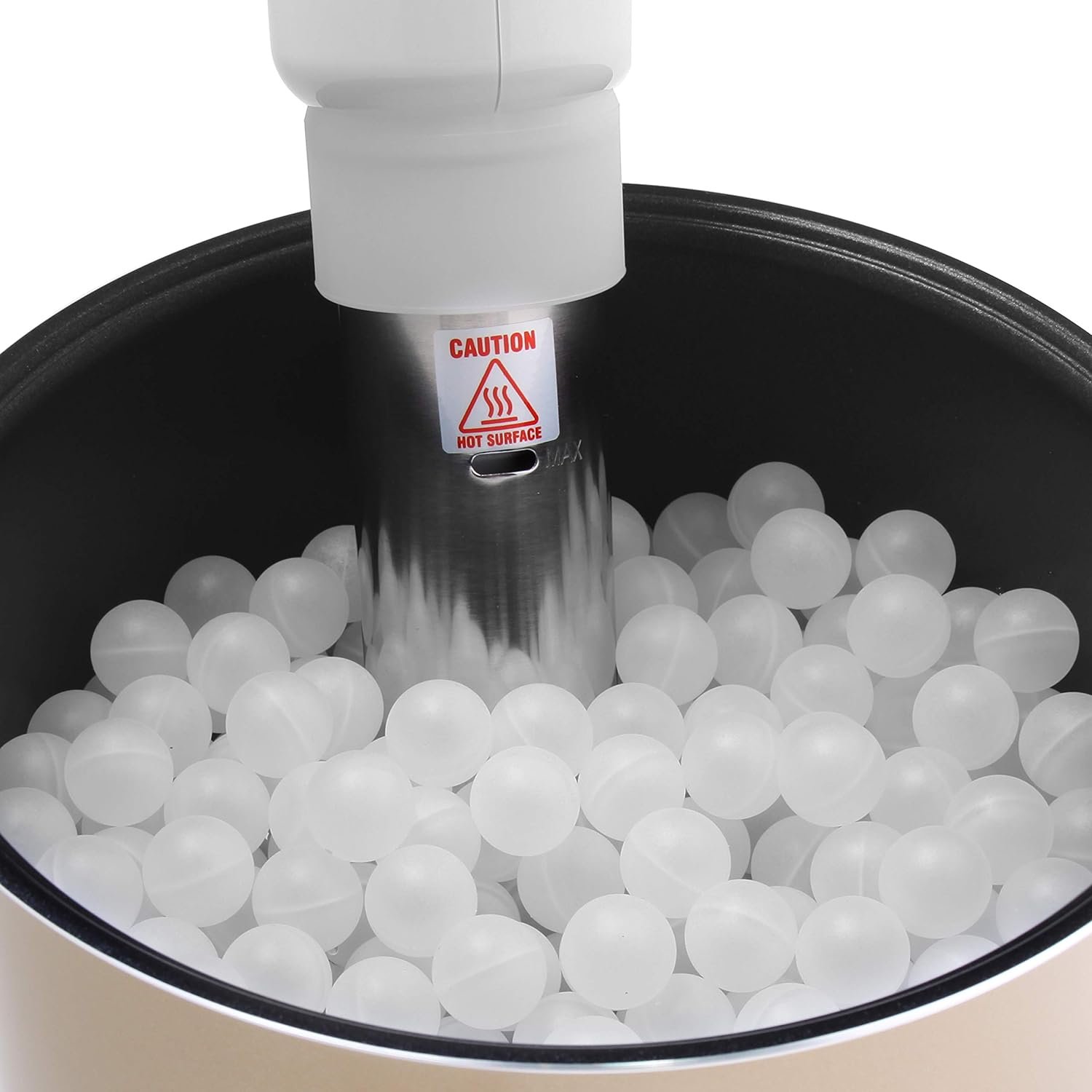 NutriChef Sous Vide Premium Balls-250 White Balls, Includes Drying Bag for Immersion Circulators  Cookers, Reduces Heat Loss-AZPKSOUSBL250, 3.9 x 7.1 x 8.3 inches