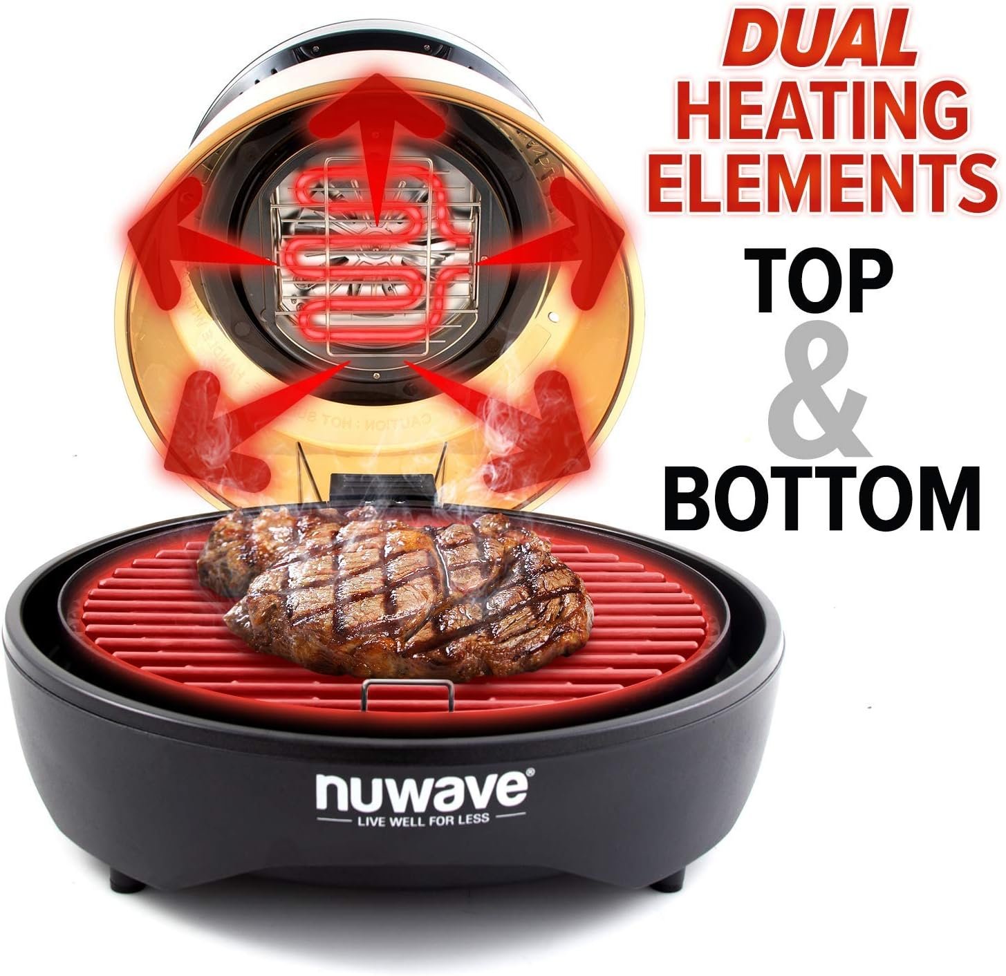 Nuwave Primo Grill Oven, New Improved 2023, Countertop Toaster Oven Convection Top Grill Bottom for Surround Cooking, Cook Frozen or Fresh, Smart Thermometer Nuwave Primo Grill Oven, New Improved 2023, Countertop Toaster Oven Convection Top Grill Bottom for Surround Cooking, Cook Frozen or Fresh, Smart Thermometer