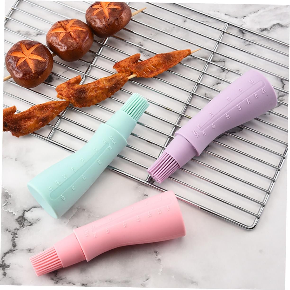 OFFSCH 3pcs Oil Bottle Brush Cooking Oil Dispenser Baking Brush High Pastry Brush Bbq Brush Sauteing Brush Oil Brush for Barbecue Silicone Oil Brush Baking Tools With Scale OFFSCH 3pcs Oil Bottle Brush Cooking Oil Dispenser Baking Brush High Pastry Brush Bbq Brush Sauteing Brush Oil Brush for Barbecue Silicone Oil Brush Baking Tools With Scale