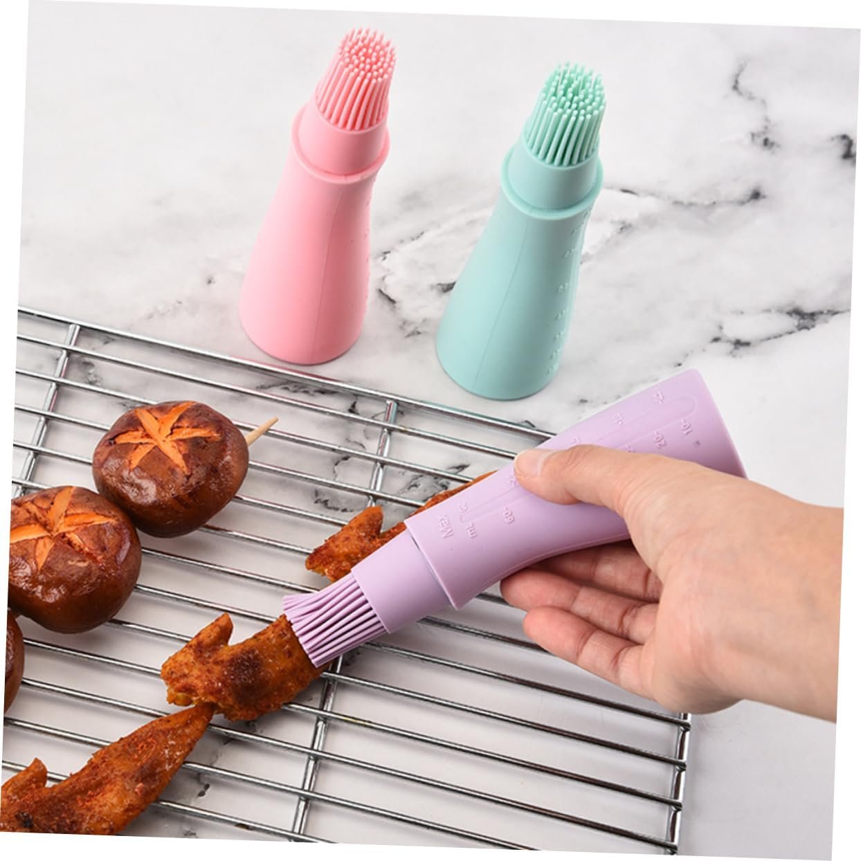 OFFSCH 3pcs Oil Bottle Brush Cooking Oil Dispenser Baking Brush High Pastry Brush Bbq Brush Sauteing Brush Oil Brush for Barbecue Silicone Oil Brush Baking Tools With Scale OFFSCH 3pcs Oil Bottle Brush Cooking Oil Dispenser Baking Brush High Pastry Brush Bbq Brush Sauteing Brush Oil Brush for Barbecue Silicone Oil Brush Baking Tools With Scale