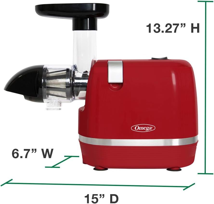 Omega H3000D Cold Press 365 Juicer Slow Masticating Extractor Creates Delicious Fruit Vegetable and Leafy Green High Juice Yield and Preserves Nutritional Value, 150-Watt, Black