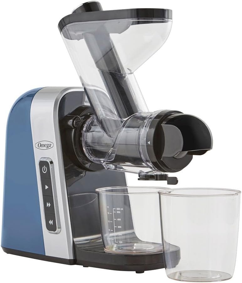 Omega MM400GY Medical Medium Cold Press Juicer Machine, Vegetable and Fruit Juice Extractor, Triple-Stage Slow Masticating Juicer, 200 W, Gray