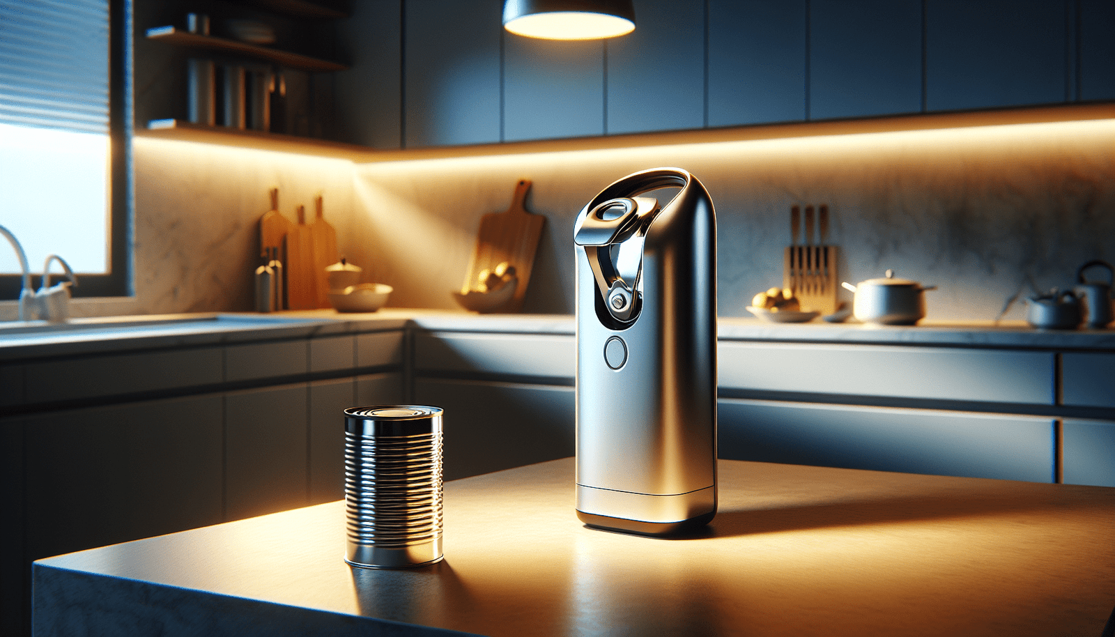 One-Touch Hand Held Automatic Can Opener Smooth Edge Fits Almost All Can Sizes (5)