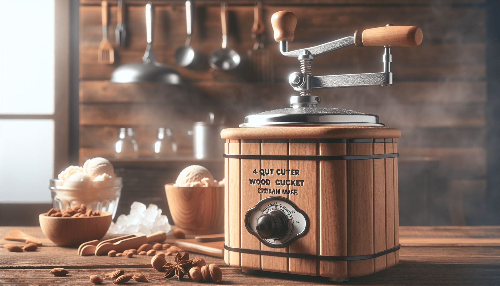 Oster 4-Quart Wood Bucket Ice Cream Maker