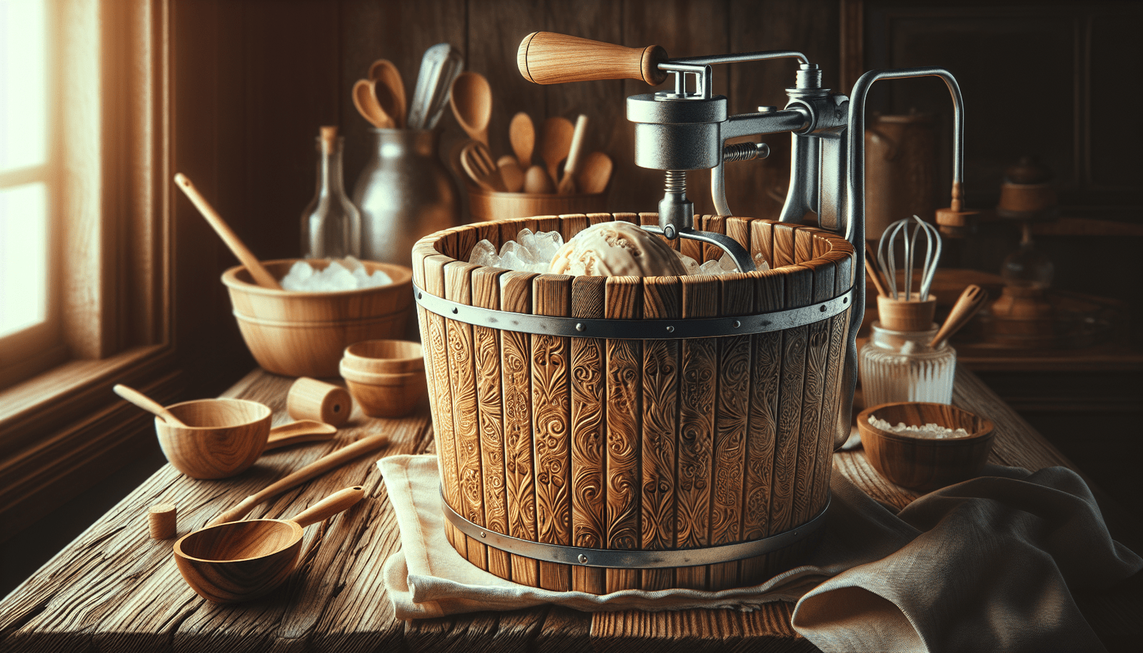 Oster 4-Quart Wood Bucket Ice Cream Maker