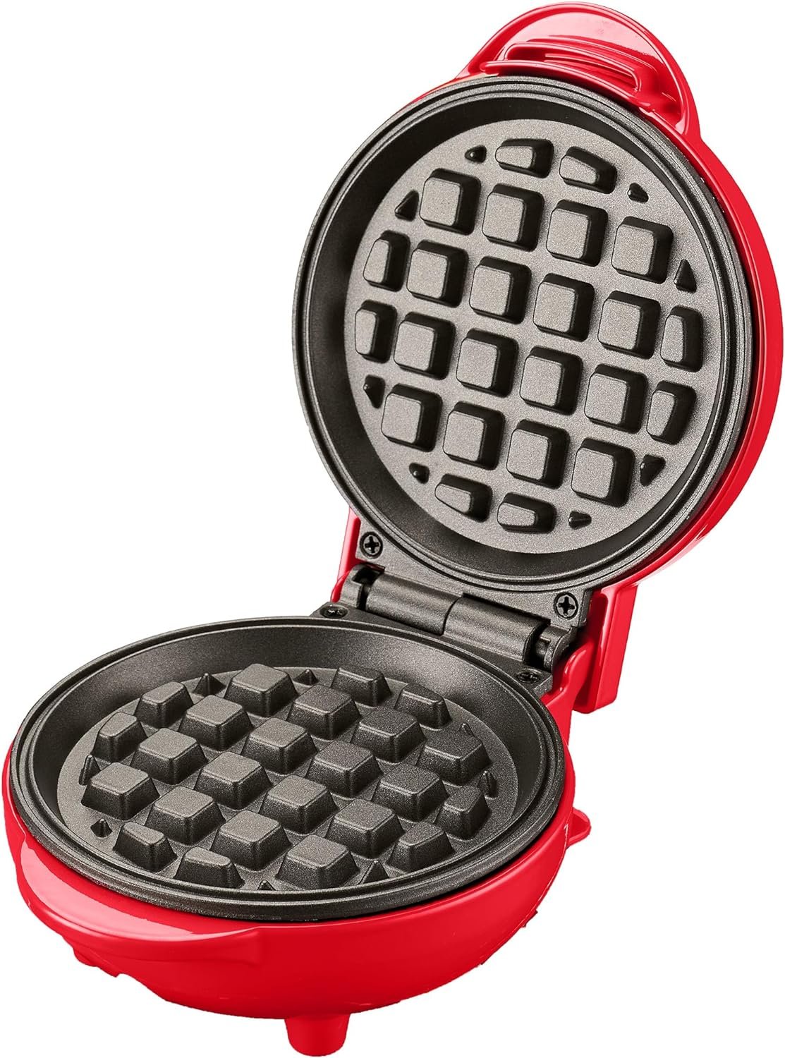 OVENTE Belgian Waffle Maker with Non-Stick Plates, 180° Rotating Function and Cool Touch Handle for Easy Single Flip, Perfect for Cooking 7” Classic Waffles for Breakfast or Snacks, Black WMF1440BR