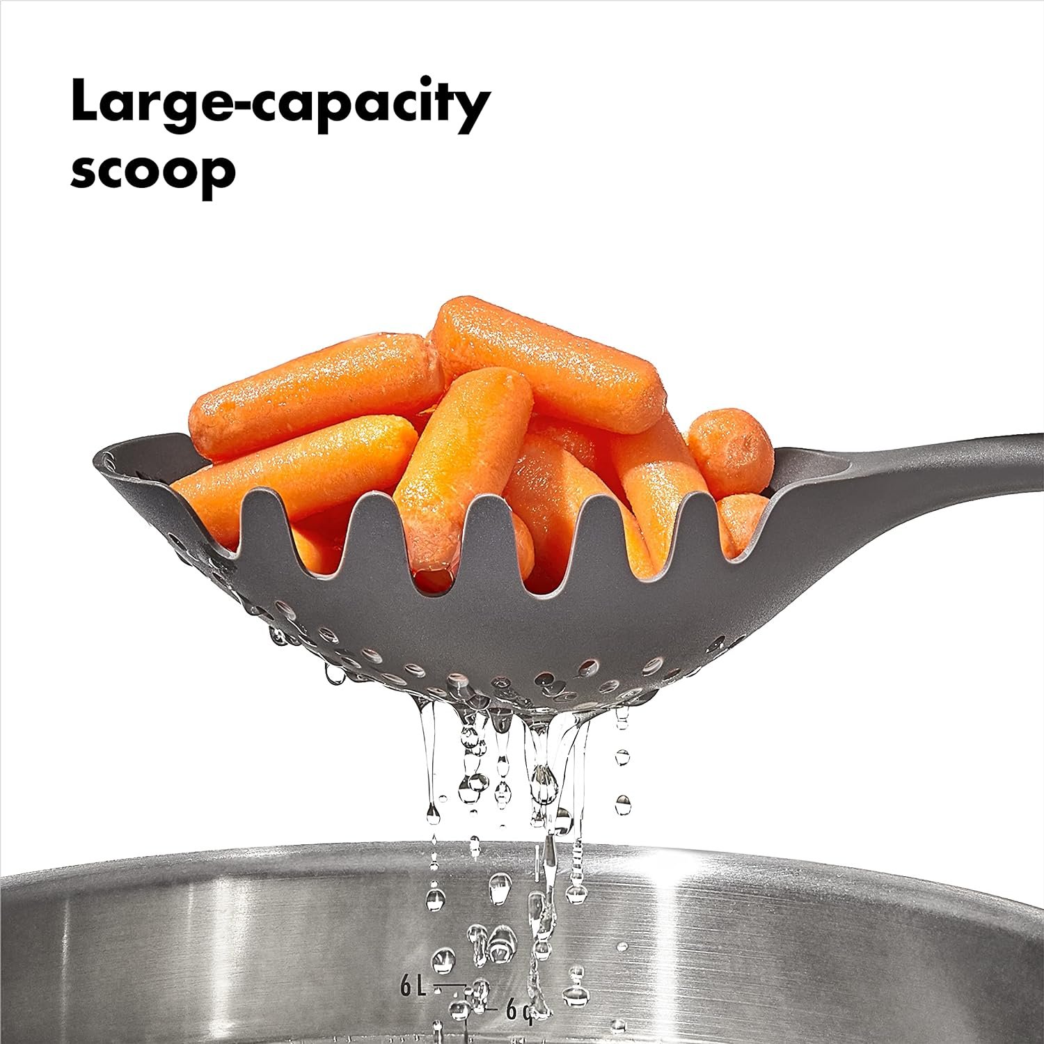 OXO Good Grips Pasta Scoop Strainer,Gray OXO Good Grips Pasta Scoop Strainer,Gray