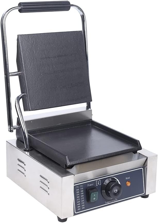 Panini Grill Press Sandwich Maker, 1.8kw Single Flat Plates Panini Press Sandwich Maker, Adjustment Temperature (122-572℉), Panini Press Grill Maker Toaster for Hamburgers Steaks Panini Grill Press Sandwich Maker, 1.8kw Single Flat Plates Panini Press Sandwich Maker, Adjustment Temperature (122-572℉), Panini Press Grill Maker Toaster for Hamburgers Steaks