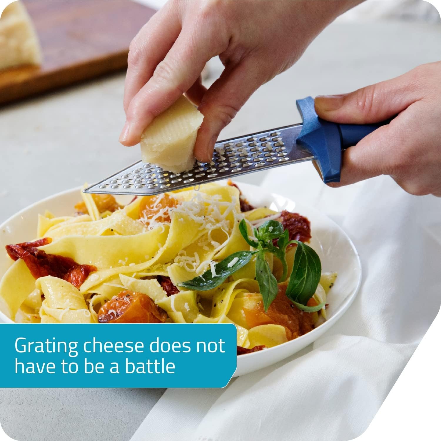 PELEG DESIGN – Gratiator Small Cheese Grater Stainless Steel Sword-Shaped Grating Utensil Lemon Zester Tool with Royal Blue Plastic Handle | Mini Cheese Grater for Parmesan Cheese Ginger Vegetables PELEG DESIGN – Gratiator Small Cheese Grater Stainless Steel Sword-Shaped Grating Utensil Lemon Zester Tool with Royal Blue Plastic Handle | Mini Cheese Grater for Parmesan Cheese Ginger Vegetables