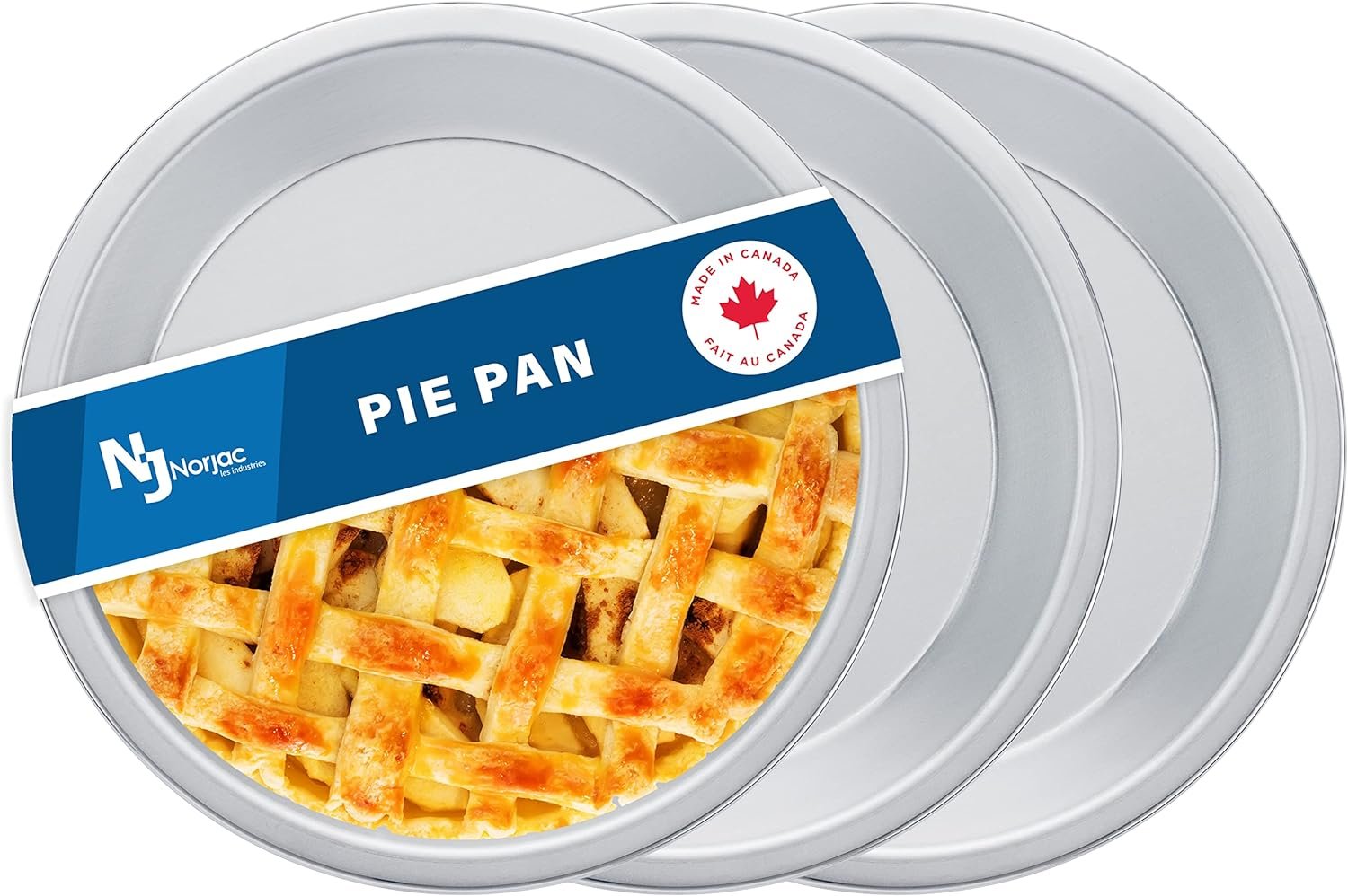 Pie Pan 10 inch, 3 Pack, 100% Pure Aluminum, Sturdy, Rust Free, Made in Canada. Pie Pan 10 inch, 3 Pack, 100% Pure Aluminum, Sturdy, Rust Free, Made in Canada.