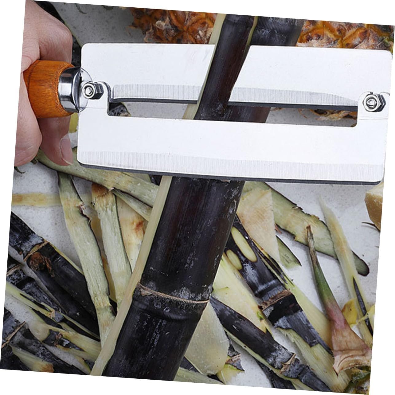Pineapple Peeler Sugarcane Peeler Vegetable Peeler Pineapple Peel Remover Pineapple Cutter Vegetable Cutters Paring Tool for Kitchen Commercial Sugar Cane Metal