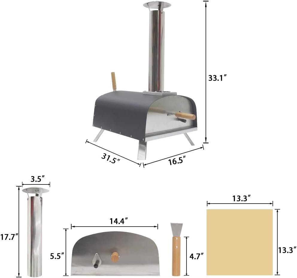 Pizza Oven 13 Wood Fired Outdoor Stove Portable Backyard Pizza Maker Pizza Oven 13 Wood Fired Outdoor Stove Portable Backyard Pizza Maker