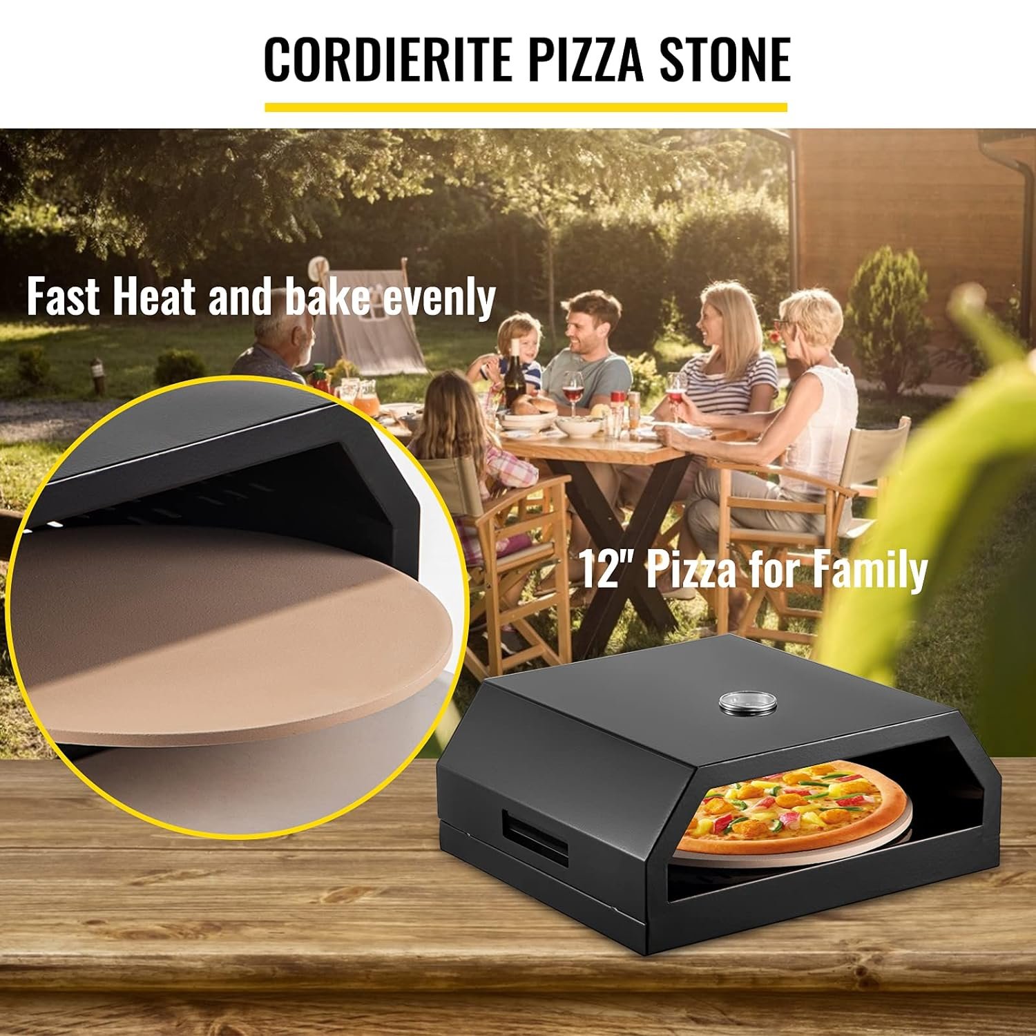 Pizza Oven Kit, Stainless Steel Portable Pizza Oven for Gas, Pizza Oven Set with Professional Pizza Baking Tools, Includes 12 Cordierite Pizza Stone, Pizza Shovel, Pizza Cutter, Thermometer Pizza Oven Kit, Stainless Steel Portable Pizza Oven for Gas, Pizza Oven Set with Professional Pizza Baking Tools, Includes 12 Cordierite Pizza Stone, Pizza Shovel, Pizza Cutter, Thermometer
