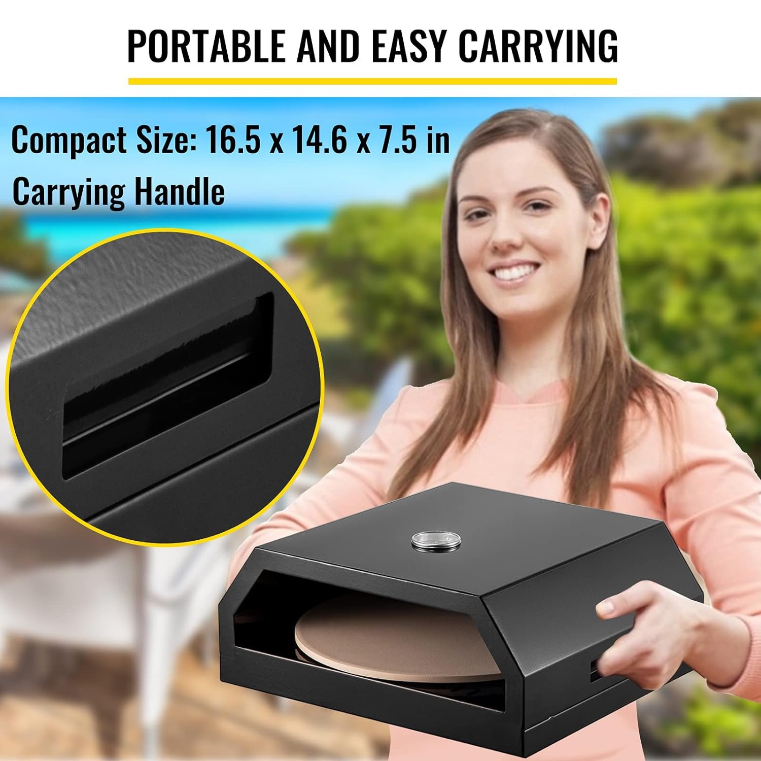 Pizza Oven Kit, Stainless Steel Portable Pizza Oven for Gas, Pizza Oven Set with Professional Pizza Baking Tools, Includes 12 Cordierite Pizza Stone, Pizza Shovel, Pizza Cutter, Thermometer Pizza Oven Kit, Stainless Steel Portable Pizza Oven for Gas, Pizza Oven Set with Professional Pizza Baking Tools, Includes 12 Cordierite Pizza Stone, Pizza Shovel, Pizza Cutter, Thermometer