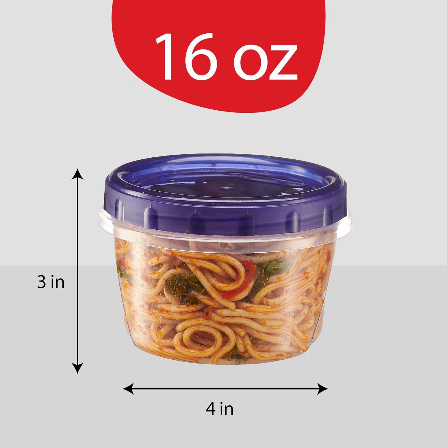 PLASTICPRO 6 Pack Twist Cap Food Storage Containers with Blue Screw on Lid- 8 oz Reusable Meal Prep Containers - Freezer and Microwave Safe Blue Plastic Food Storage PLASTICPRO 6 Pack Twist Cap Food Storage Containers with Blue Screw on Lid- 8 oz Reusable Meal Prep Containers - Freezer and Microwave Safe Blue Plastic Food Storage