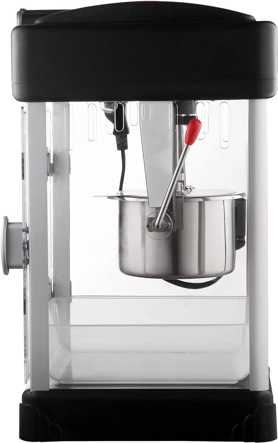 Pop Pup Countertop Popcorn Machine – 2.5oz Kettle with Measuring Spoon, Scoop, and 25 Serving Bags by Great Northern Popcorn (Black) (83-DT6121)