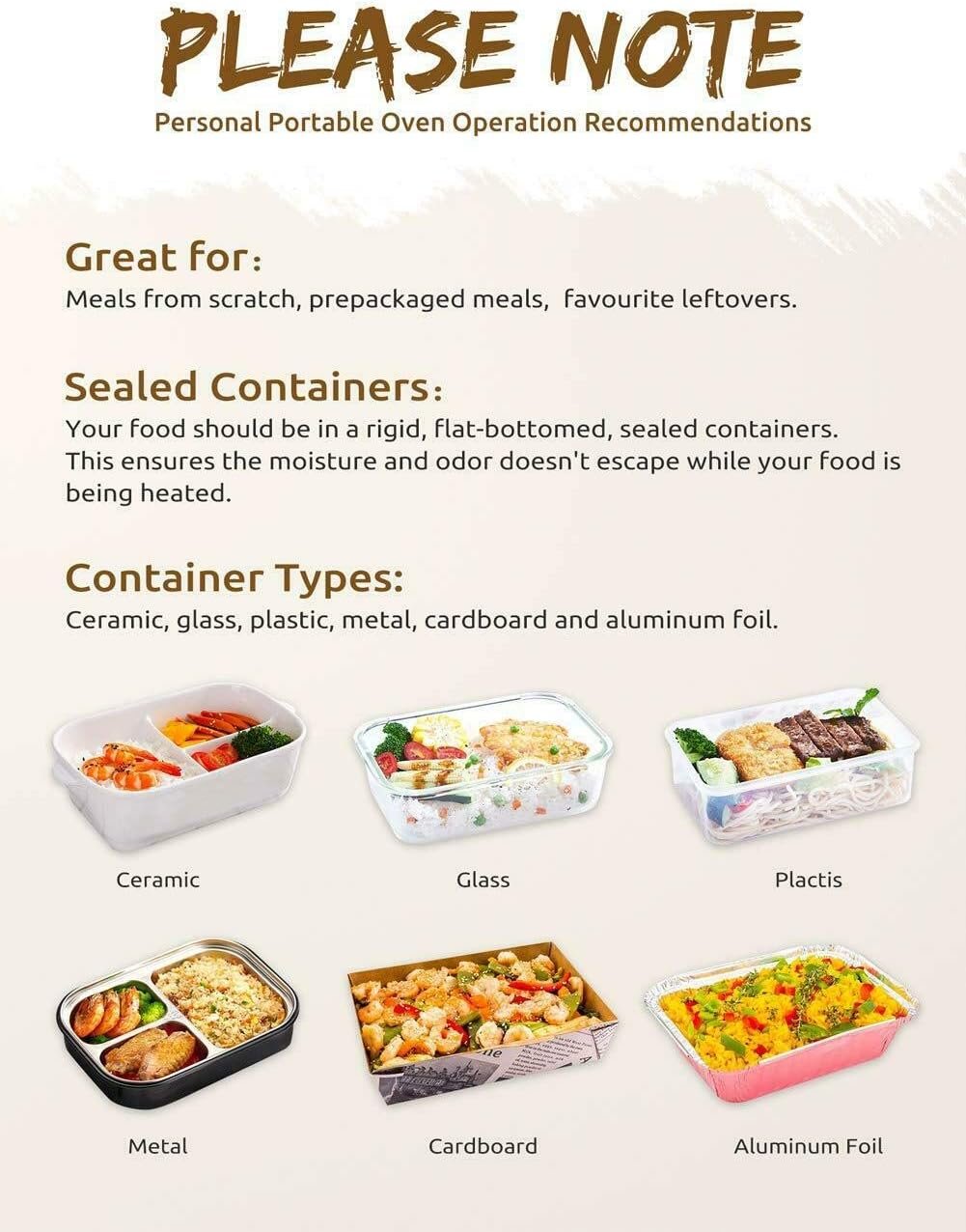 Portable Oven 12V Car Food Warmer Large Electric Lunch Box Personal Microwave Reheating  Raw Food Cooking in Car, Truck, Travel, Camping, Office,Work(Black)