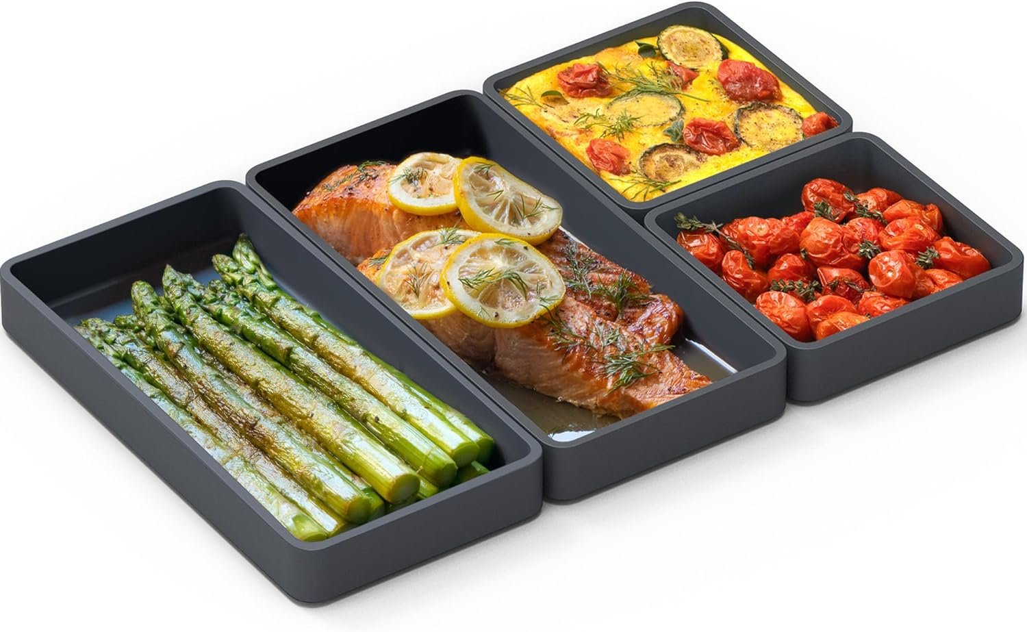 Prepd Cheat Sheets - Original Sheet Pan Dividers For Oven Cooking  Meal Prep - Nonstick, Oven Safe  Freezer-Friendly - 4 Cheat Sheets Silicone Baking Trays