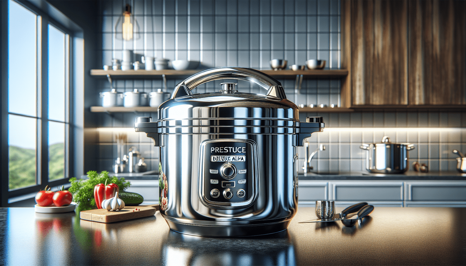 Prestige Deluxe Alpha Stainless Steel Pressure Cooker Handi with Glass Lid, 1.5 Litre, Silver