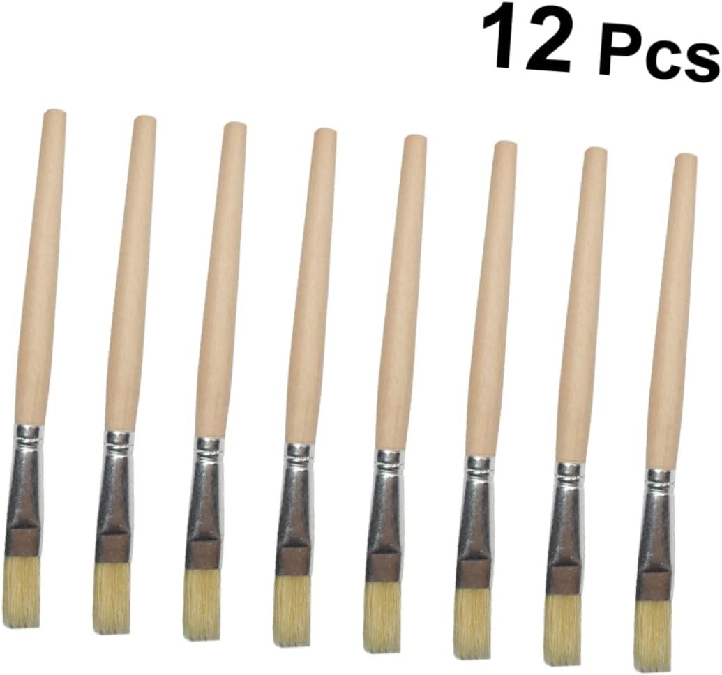 PRETYZOOM 12pcs Hair Brush Fabric Storage Bins Brush for Fine Hair Kitchen Cooking Brush Barbecue Tools Basting Brush Oil Painting Brush Pastry Brush Bamboo Wen Wan Abrader