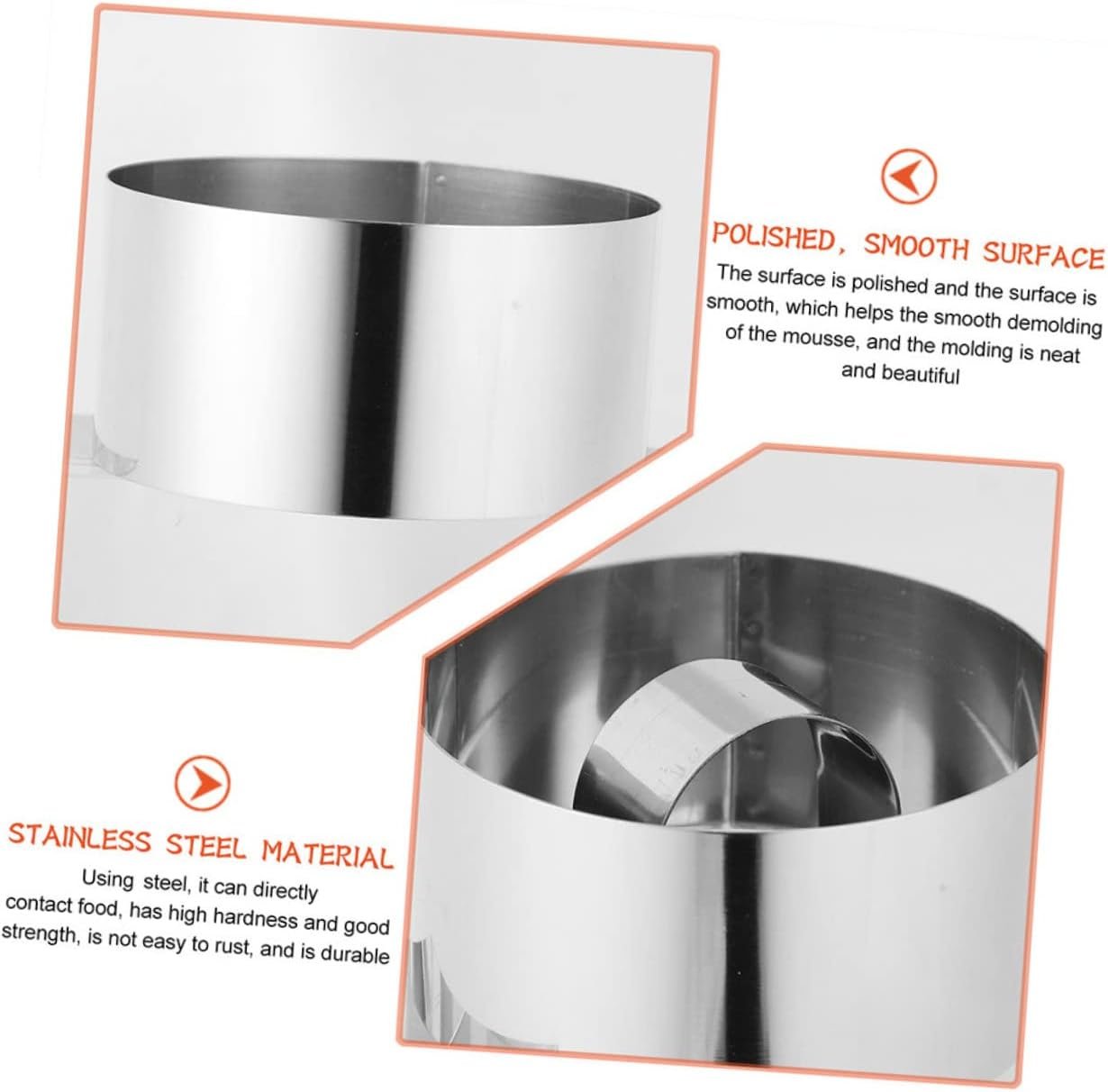 PRETYZOOM 4pcs Stainless Steel Mousse Mold Tart Ring Cake Pops Mold Pastry Molds Cookie Mold Mousse Diy Molds Round Shaped Molds Bread Mold Molde Para Pastel Cupcake Slicer Metal PRETYZOOM 4pcs Stainless Steel Mousse Mold Tart Ring Cake Pops Mold Pastry Molds Cookie Mold Mousse Diy Molds Round Shaped Molds Bread Mold Molde Para Pastel Cupcake Slicer Metal