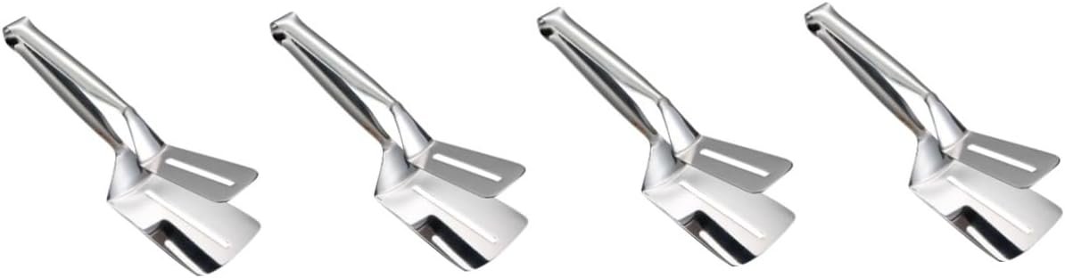 PRETYZOOM 4pcs Steak Tongs Non-stick Frying Pan Food Flip Tongs Metal Steak Spatula Cooking Bread Clamp Nonstick Spatula Turner Multitools Pie Spatula Egg Household Stainless Steel PRETYZOOM 4pcs Steak Tongs Non-stick Frying Pan Food Flip Tongs Metal Steak Spatula Cooking Bread Clamp Nonstick Spatula Turner Multitools Pie Spatula Egg Household Stainless Steel