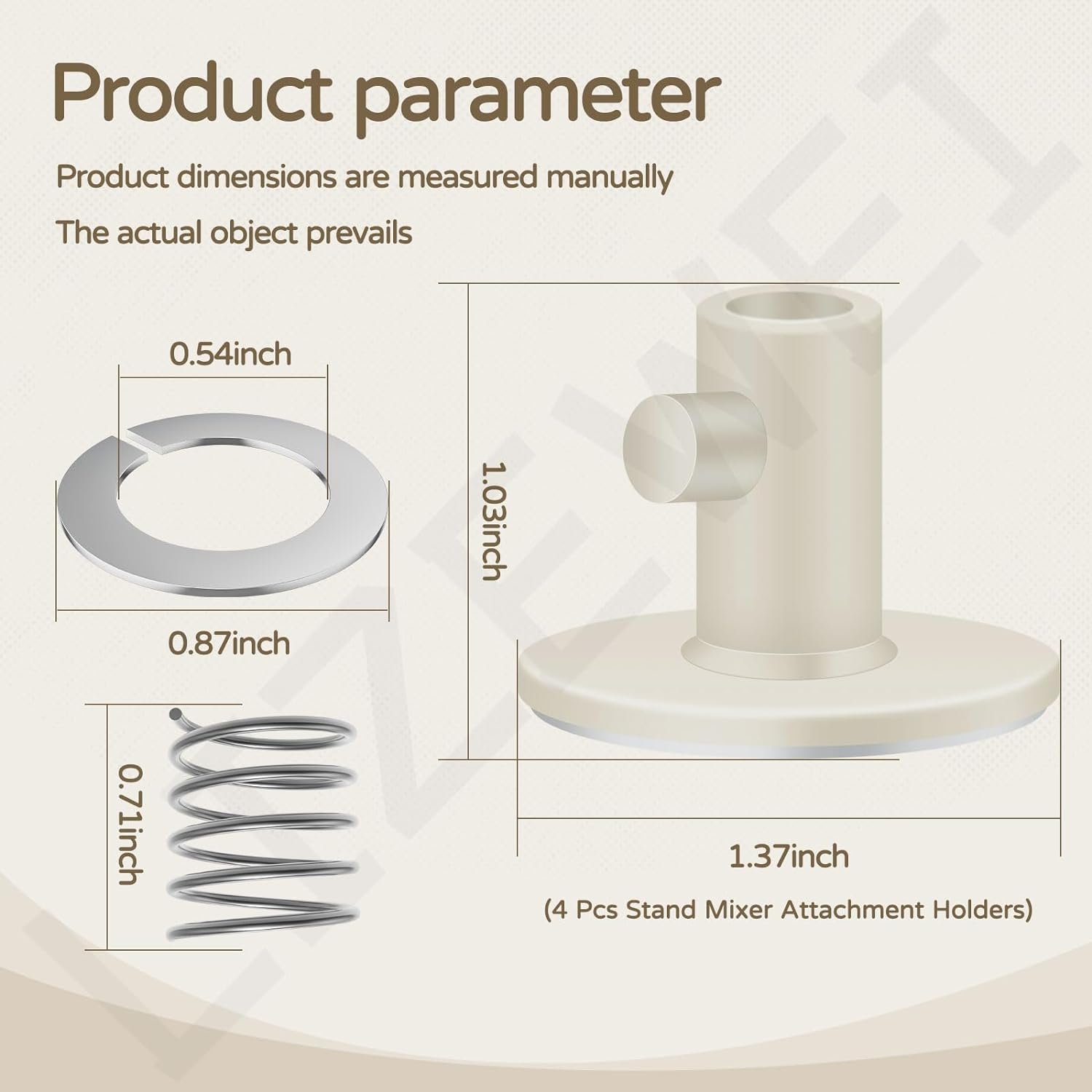 Quick Install Spring and Washer for KitchenAid Tilt-head  Bowl-lift Mixers 3.5 Quarts to 7 Quarts (2 pack), W/ 4 Set of Stand Mixer Attachment Holders