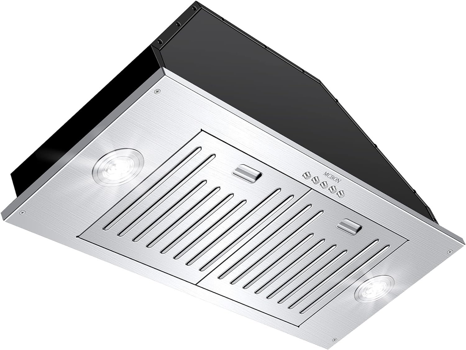 Range Hood Insert 36 Inch, 700 CFM Range Hood Insert, Ducted/Ductless Insert Range Hood, 3-Speed Vent Hood Insert, Stainless Steel Hood Range Insert, Built In Range Hood 36 Inch, Black,TE77-36