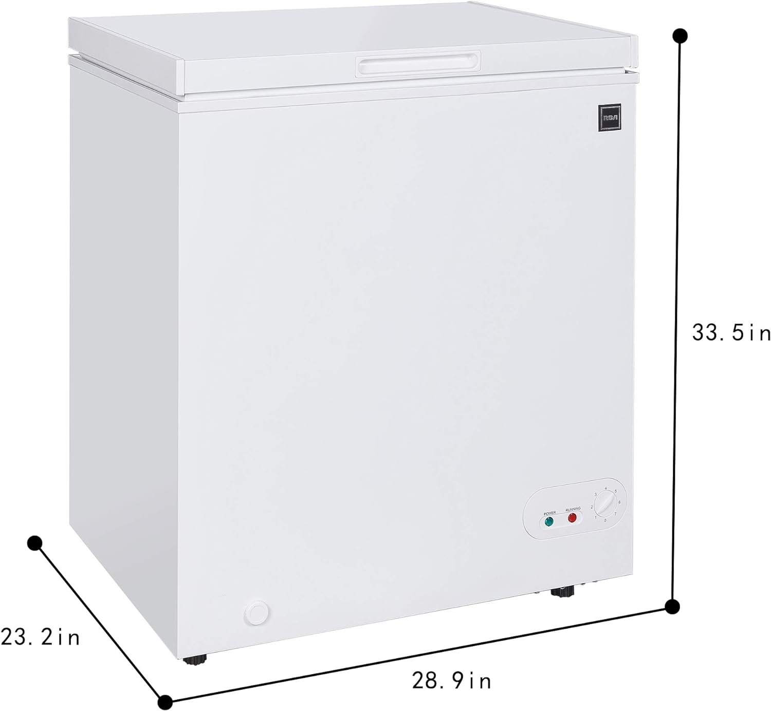 RCA RFRF472 RFRF470-AMZ, 7.0 cu. ft. Chest Deep Freezer, White, 7.1 Cubic Foot