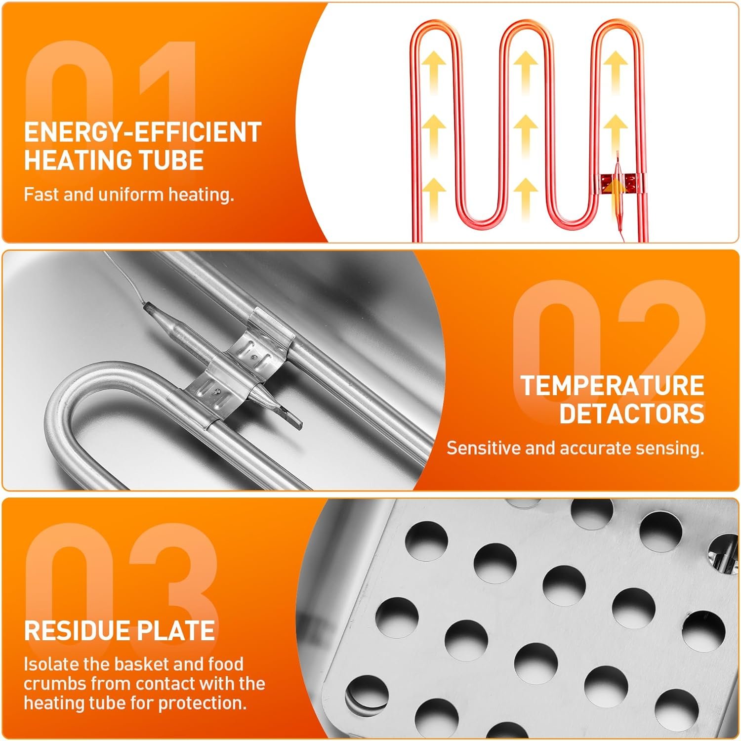 Rengue Commercial Deep Fryer 10.57QT x 2 Large Electric Deep Fryer with 2 Baskets and 2 Lids Countertop Fryer with Constant Temperature Control System for Restaurant and Home Use 3400W Rengue Commercial Deep Fryer 10.57QT x 2 Large Electric Deep Fryer with 2 Baskets and 2 Lids Countertop Fryer with Constant Temperature Control System for Restaurant and Home Use 3400W