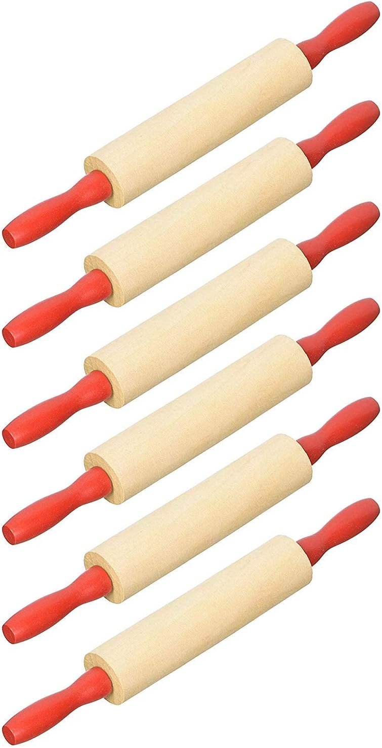 Rhode Island Novelty 7.5 Inch Wood Child Rolling Pin, Six per Order