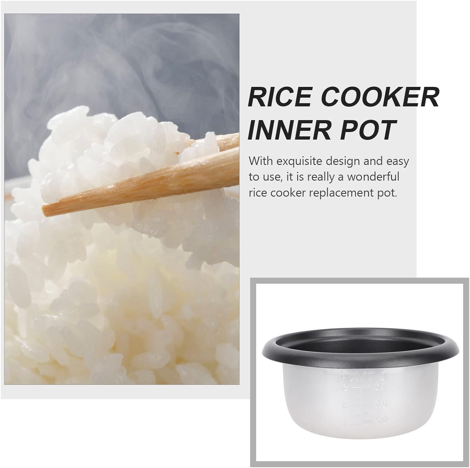 Rice Cooker 10 Cup Griddle Grill Accessories Pressure Cooker Non-stick Rice Cooker Pot Household Cooker Inner Pot Inner Cooking Pot Container Baking Bowl Nonstick Cookware Rice Cooker Small