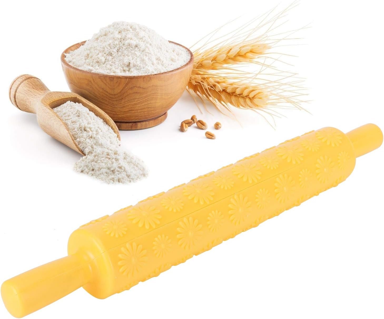 Rolling Pin, Fondant Cake Embossing Rolling Pin Baking Dough Roller Cookies Biscuits Decorating Tool For Pie Crust Pizza Pasta (No. 8 chrysanthemum) Rolling Pin, Fondant Cake Embossing Rolling Pin Baking Dough Roller Cookies Biscuits Decorating Tool For Pie Crust Pizza Pasta (No. 8 chrysanthemum)