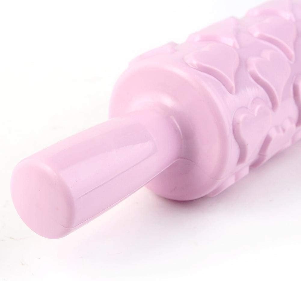 Rollling Pin for Cake Bakery Heart Love Pattern, Dough Decorating Roller for Pastry, Fondant, Cookies, Perfect Valentine Gift and Birthday Present for Girls