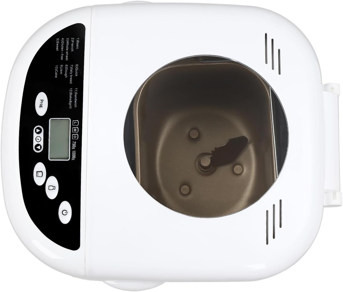 Rosyouth Bread Making Machine, 12-in-1 2.2LB Automatic Breadmaker with Gluten Free Pizza Sourdough Setting, Bread Maker with Homemade Cycle, 12 Menu Functions, 1 Hour Keep Warm