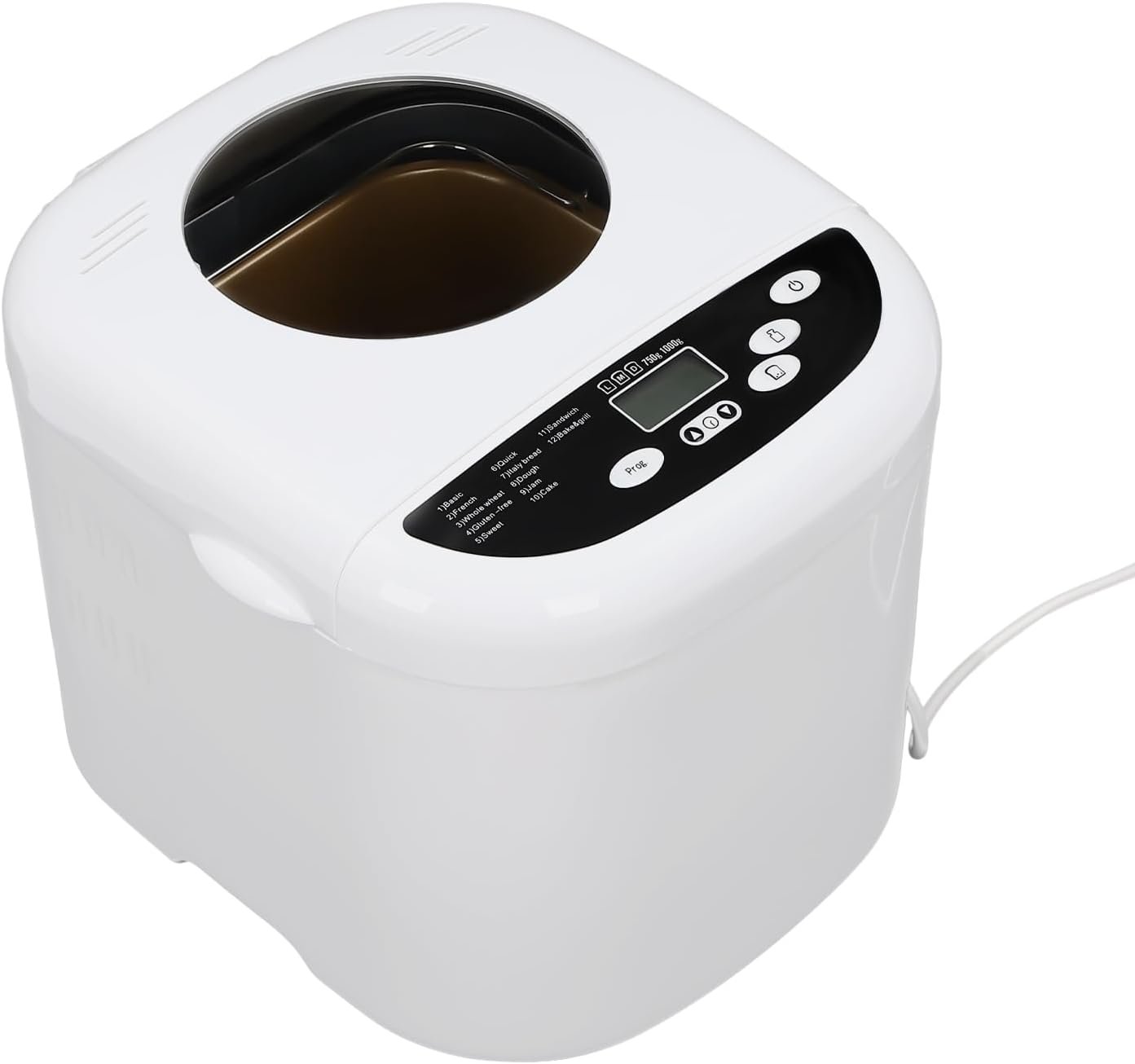 Rosyouth Bread Making Machine, 12-in-1 2.2LB Automatic Breadmaker with Gluten Free Pizza Sourdough Setting, Bread Maker with Homemade Cycle, 12 Menu Functions, 1 Hour Keep Warm