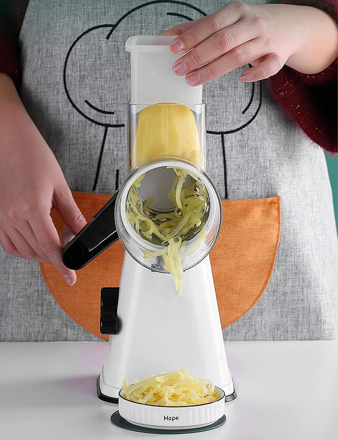 Rotary Cheese Grater,3 in 1 Multi-functional Mandoline Vegetable Shredder,Slicer, 3 Drum Blades in Set Rotary Cheese Grater,3 in 1 Multi-functional Mandoline Vegetable Shredder,Slicer, 3 Drum Blades in Set