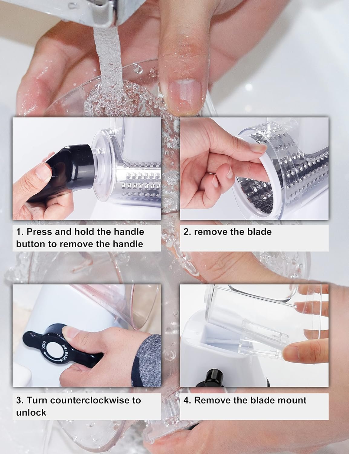 Rotary Cheese Grater,3 in 1 Multi-functional Mandoline Vegetable Shredder,Slicer, 3 Drum Blades in Set Rotary Cheese Grater,3 in 1 Multi-functional Mandoline Vegetable Shredder,Slicer, 3 Drum Blades in Set