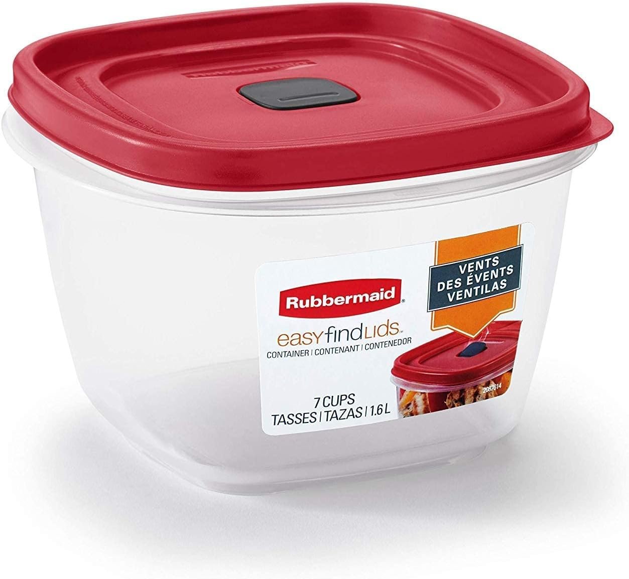 Rubbermaid 7 cups Food Storage Container 3 Pack Clear