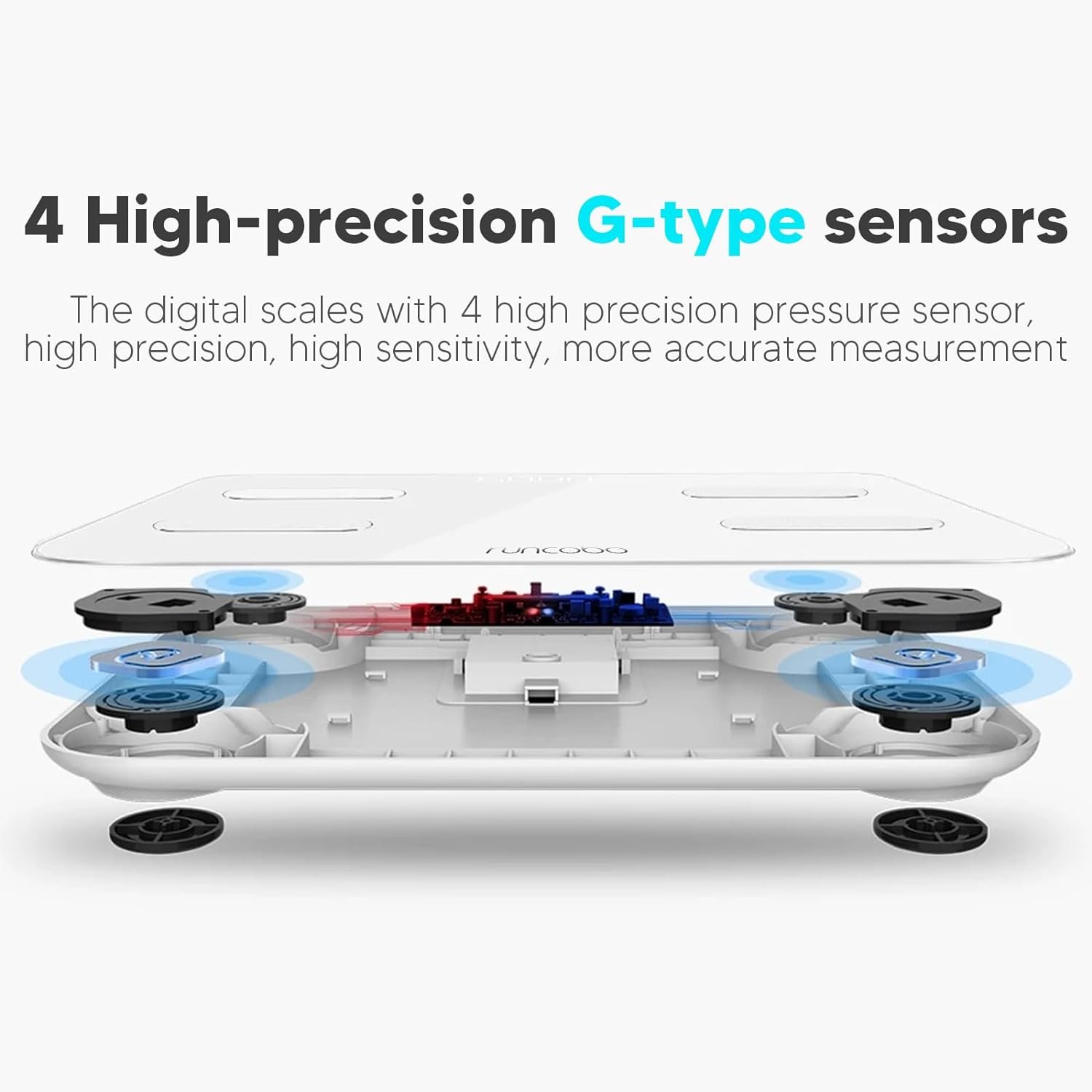 runcobo Body Fat Scale, Scale for Body Weight, Smart Bathroom Scales Body Composition Monitors, High Precision Measuring Body Fat Scales, Bluetooth Smart Electronic Digital Weight Scale runcobo Body Fat Scale, Scale for Body Weight, Smart Bathroom Scales Body Composition Monitors, High Precision Measuring Body Fat Scales, Bluetooth Smart Electronic Digital Weight Scale