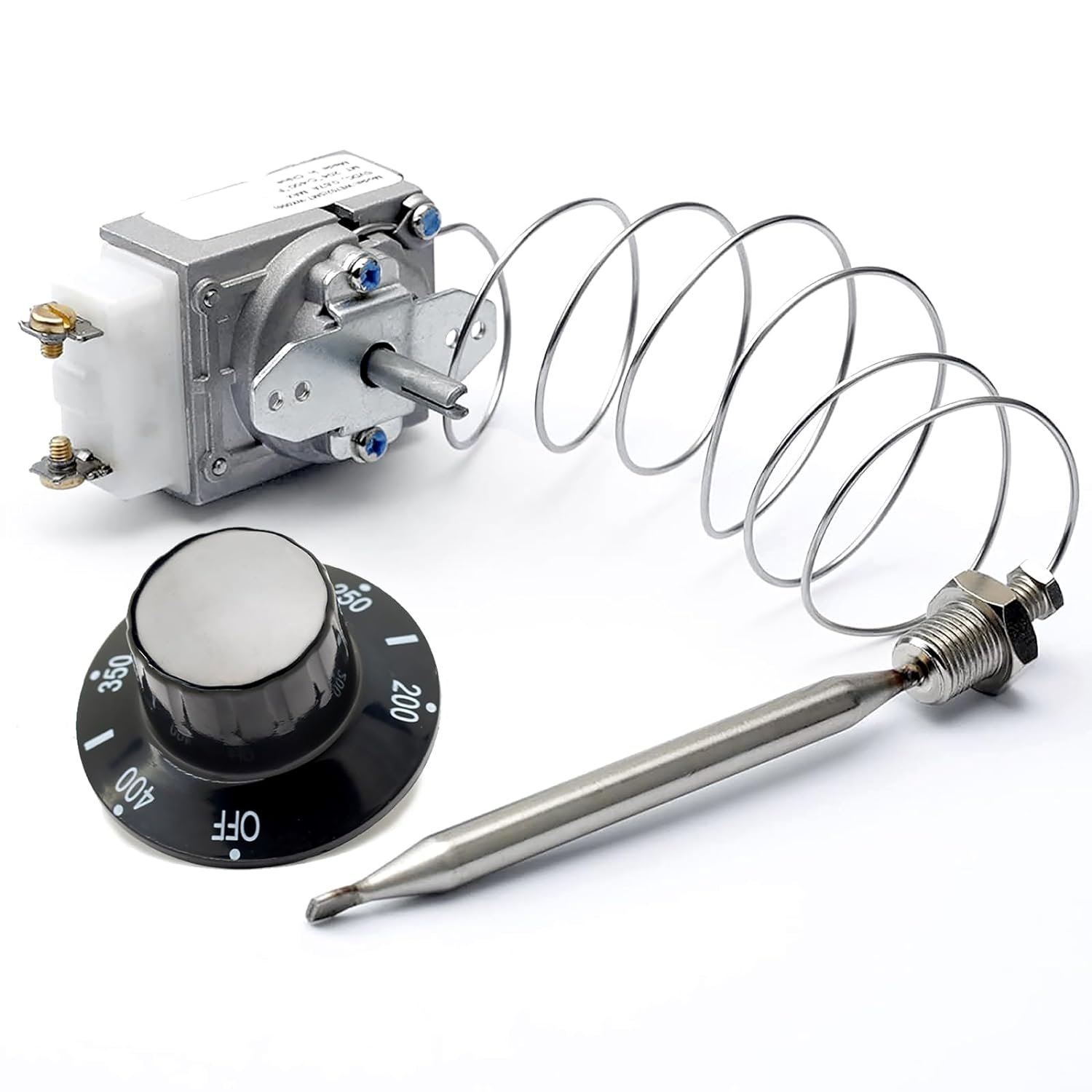 RX-1-36 Thermostat for Fryer 1/4 Mpt Stuff Box, 60125401 Thermostat for Deep Fryer Compatible with Pitco 60125401 fit for Royal Range 3113, Fryer Thermostat 200-400F