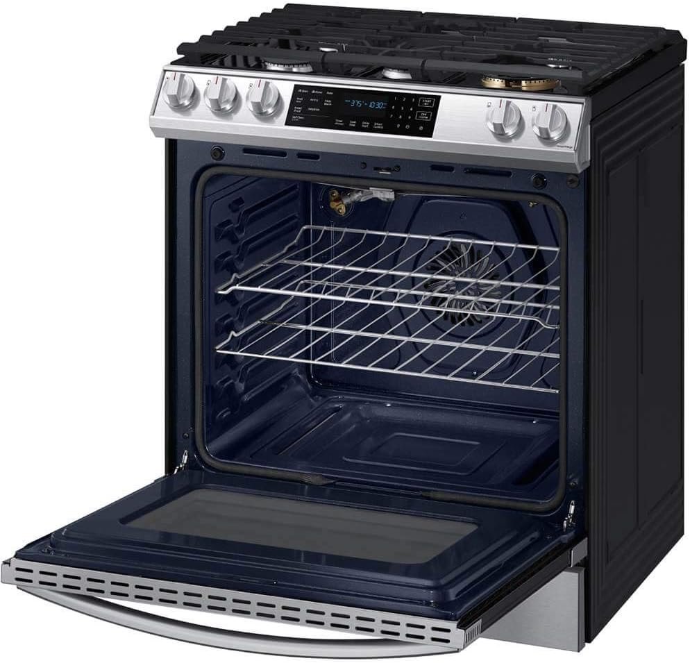 SAMSUNG NX60T8511SS 6.0 cu. ft. Smart Slide-in Gas Range with Air Fry in Stainless Steel
