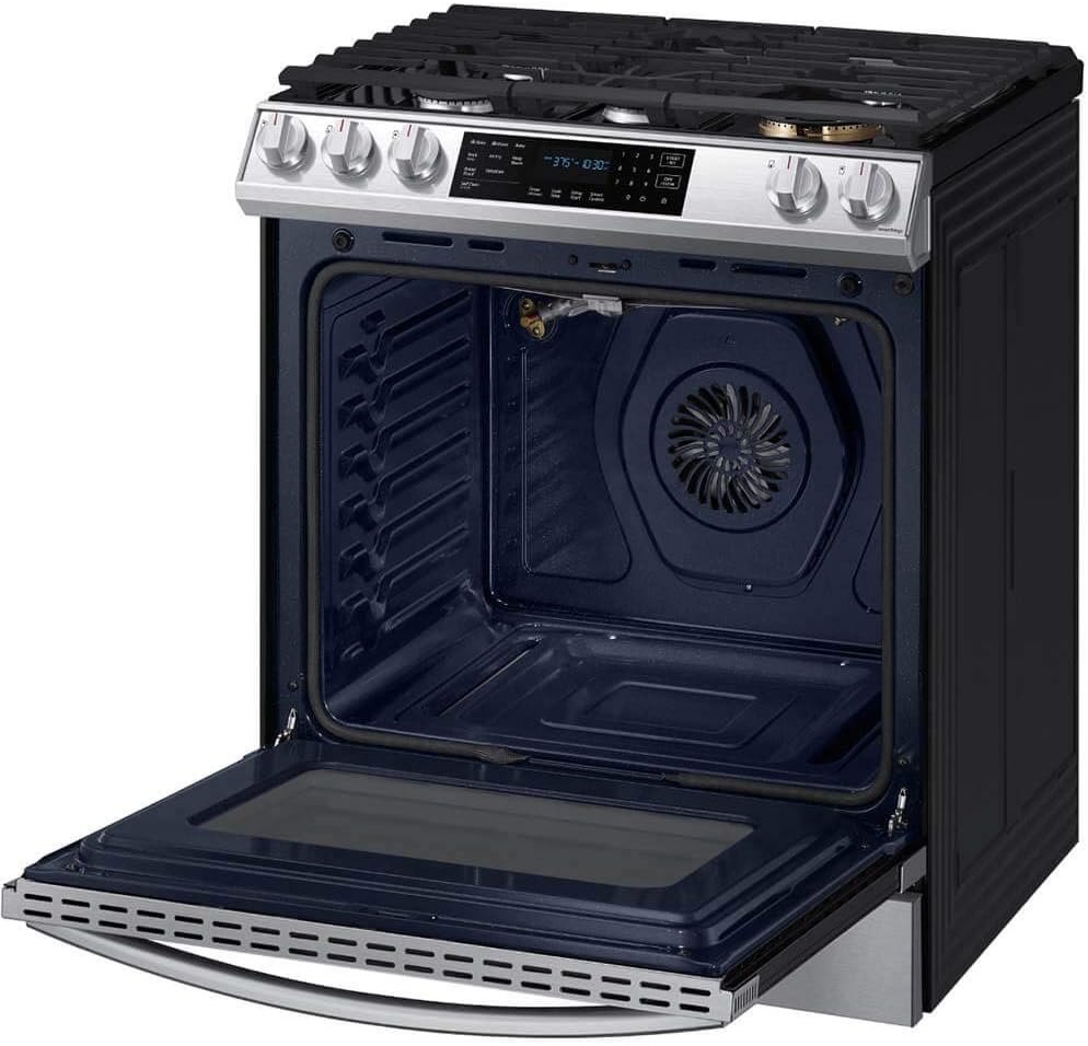 SAMSUNG NX60T8511SS 6.0 cu. ft. Smart Slide-in Gas Range with Air Fry in Stainless Steel