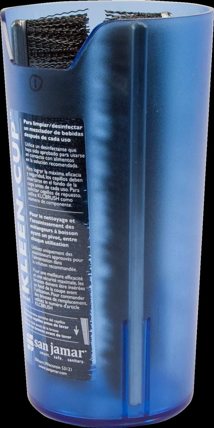 San Jamar KLC28C Kleen Spindle Mixer Sanitizing Cup, 4 Diameter x 7-3/4 Height