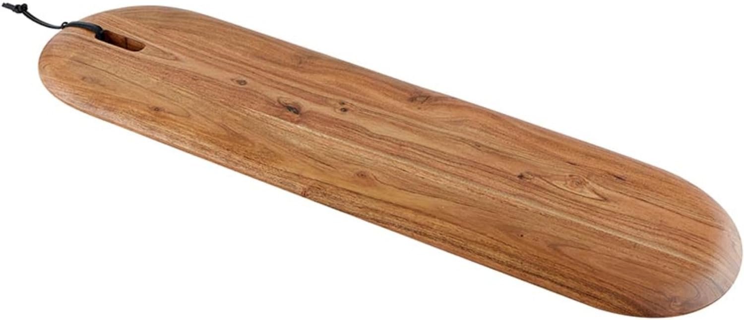 Santa Barbara Design Studio Acacia Wood Charcuterie Boards Cheese Board Cutting Board, 26 L x 7 W x .6 H, White Dip Handle Santa Barbara Design Studio Acacia Wood Charcuterie Boards Cheese Board Cutting Board, 26 L x 7 W x .6 H, White Dip Handle