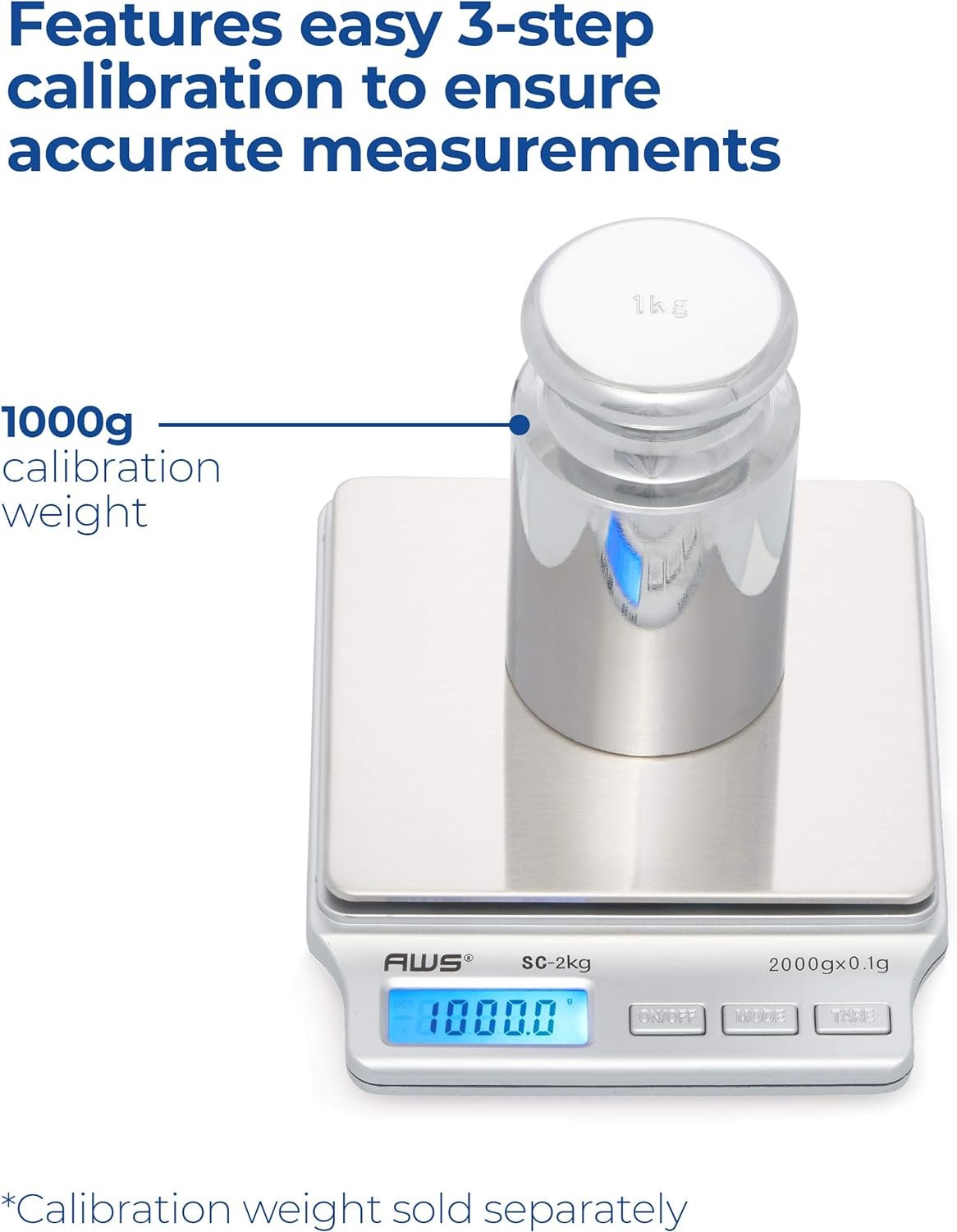 sc-series-precision-digital-kitchen-weight-scale-food-measuring-scale-2kg-x-01g-silver-amw-sc-2kg-american-weigh-scale - Cooking Appliance World