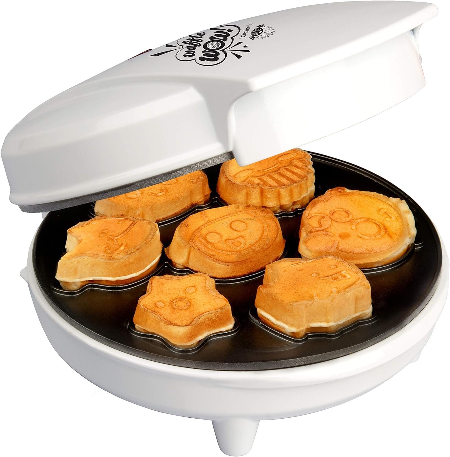 Sea Creature Mini Waffle Maker- Create 7 Different Ocean Animal Shapes in Minutes, Make Breakfast Fun and Cool for Kids  Adults w/ Novelty Aquatic Pancakes - Electric Non-Stick Waffler Iron, Fun Gift