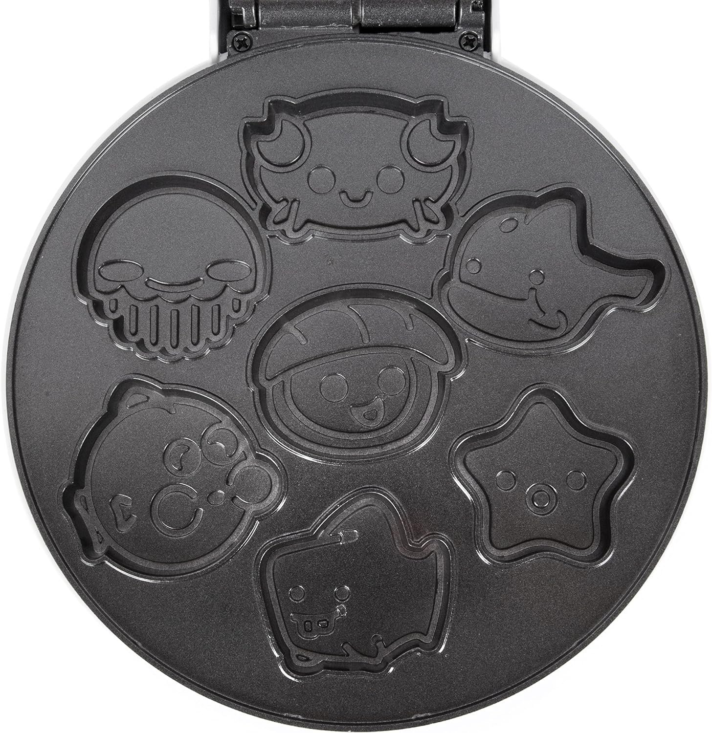 Sea Creature Mini Waffle Maker- Create 7 Different Ocean Animal Shapes in Minutes, Make Breakfast Fun and Cool for Kids  Adults w/ Novelty Aquatic Pancakes - Electric Non-Stick Waffler Iron, Fun Gift